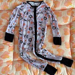 Caden Lane Floral Kids Pajamas - Black and Pink